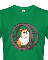 Pánské tričko Křeček v kolečku - vtipné pánské tričko