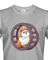 Pánské tričko Křeček v kolečku - vtipné pánské tričko