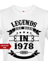 Pánské tričko Legend Are Born - ideální narozeninový dárek