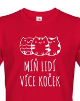 Pánské tričko Míň lidí více koček - ideální dárek pro milovníky koček
