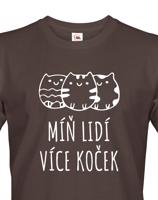 Pánské tričko Míň lidí více koček - ideální dárek pro milovníky koček