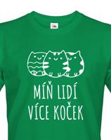 Pánské tričko Míň lidí více koček - ideální dárek pro milovníky koček