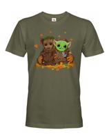 Pánské tričko Mistr Yoda a Groot - ideální pro každého fanouška