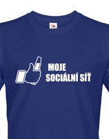 Pánské tričko motivem piva Moje sociální síť