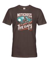 Pánské tričko Motokros is my therapy - tričko pro milovníky motokrosu