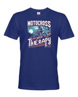 Pánské tričko Motokros is my therapy - tričko pro milovníky motokrosu