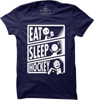 Pánské tričko na hokej Eat sleep hockey