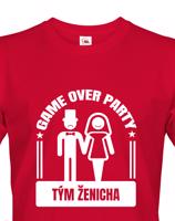 Pánské tričko na rozlučkovou párty Game over - ideální na rozloučení se svobodou