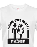 Pánské tričko na rozlučkovou párty Game over - ideální na rozloučení se svobodou