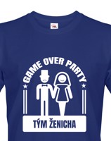 Pánské tričko na rozlučkovou párty Game over - ideální na rozloučení se svobodou