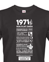 Pánské tričko narozeninové noviny 1971