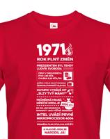 Pánské tričko narozeninové noviny 1971
