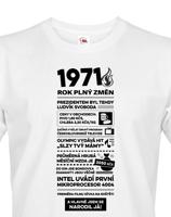 Pánské tričko narozeninové noviny 1971