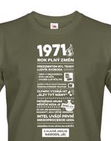 Pánské tričko narozeninové noviny 1971