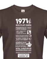 Pánské tričko narozeninové noviny 1971