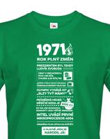 Pánské tričko narozeninové noviny 1971