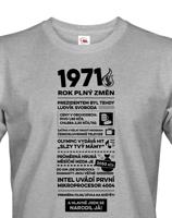 Pánské tričko narozeninové noviny 1971