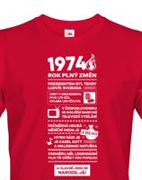Pánské tričko narozeninové noviny 1974