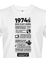 Pánské tričko narozeninové noviny 1974