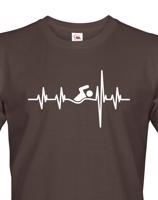 Pánské tričko Nejlepší Trenér Tep - skvělý dárek pro plavce