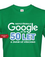 Pánské tričko Nepotřebuji Google, už znám všechno - ideální dárek