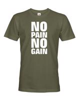 Pánské tričko No pain no gain - ideální triko do posilovny