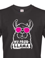 Pánské tričko No Prob - LLama - veselý potisk s ještě veselejšími barvami