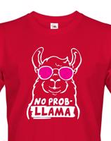 Pánské tričko No Prob - LLama - veselý potisk s ještě veselejšími barvami