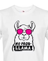 Pánské tričko No Prob - LLama - veselý potisk s ještě veselejšími barvami
