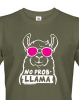Pánské tričko No Prob - LLama - veselý potisk s ještě veselejšími barvami