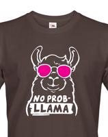 Pánské tričko No Prob - LLama - veselý potisk s ještě veselejšími barvami