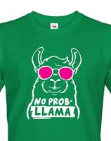 Pánské tričko No Prob - LLama - veselý potisk s ještě veselejšími barvami