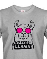 Pánské tričko No Prob - LLama - veselý potisk s ještě veselejšími barvami