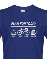 Pánské tričko Plans for Today - ideální dárek pro cyklistu