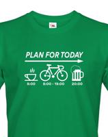 Pánské tričko Plans for Today - ideální dárek pro cyklistu