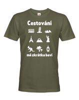 Pánské tričko pro cestovatele Cestování mě zkrátka baví