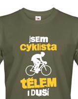 Pánské tričko pro cyklisty Cyklista tělem i duší - s dopravou za 46 Kč