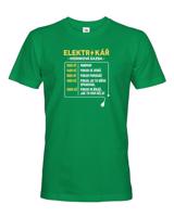 Pánské tričko pro elektrikáře - Hodinová sazba
