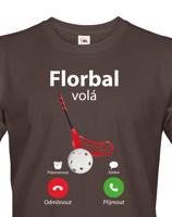 Pánské tričko pro florbalisty s potiskem florbal volá - dárek pro florbalisty