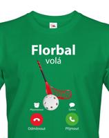 Pánské tričko pro florbalisty s potiskem florbal volá - dárek pro florbalisty
