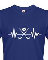 Pánské tričko pro florbalisty s potiskem tepu - skvělý dárek