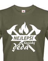 Pánské tričko pro hasiče Nejlepší hasičský děda