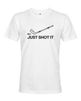 Pánske tričko pro hokejisty Just shot it - skvělý dárek pro hokejisty