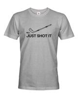 Pánske tričko pro hokejisty Just shot it - skvělý dárek pro hokejisty