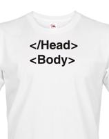 Pánské tričko pro IT a programátory head body