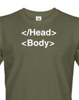 Pánské tričko pro IT a programátory head body