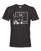 Pánské tričko pro milovníky psů s potiskem jezevčíka - skvělý dárek