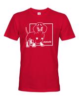 Pánské tričko pro milovníky psů s potiskem jezevčíka - skvělý dárek