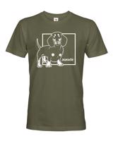 Pánské tričko pro milovníky psů s potiskem jezevčíka - skvělý dárek