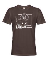 Pánské tričko pro milovníky psů s potiskem jezevčíka - skvělý dárek